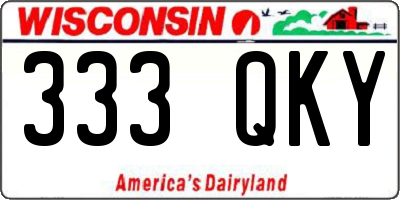 WI license plate 333QKY