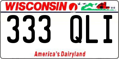 WI license plate 333QLI