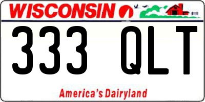 WI license plate 333QLT
