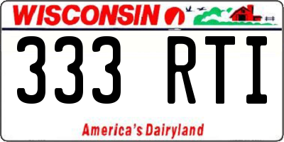 WI license plate 333RTI