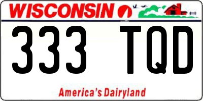 WI license plate 333TQD