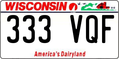 WI license plate 333VQF