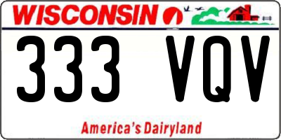 WI license plate 333VQV