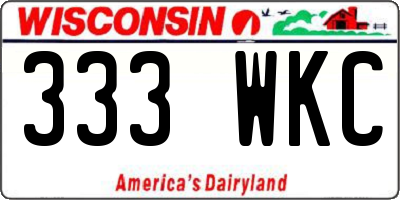 WI license plate 333WKC