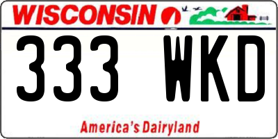 WI license plate 333WKD