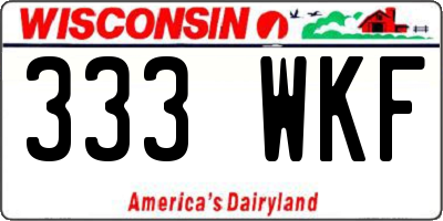 WI license plate 333WKF