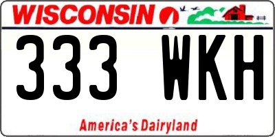 WI license plate 333WKH