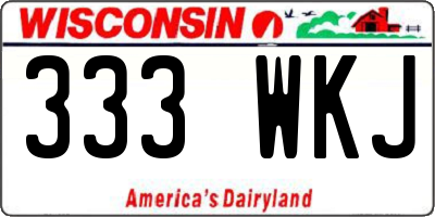 WI license plate 333WKJ