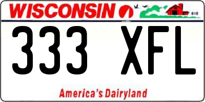 WI license plate 333XFL