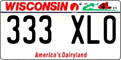 WI license plate 333XLO