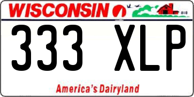 WI license plate 333XLP