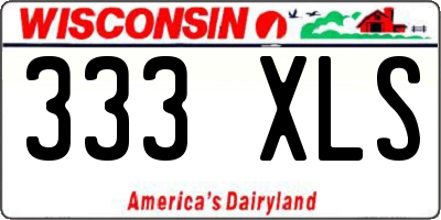 WI license plate 333XLS