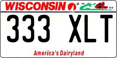 WI license plate 333XLT