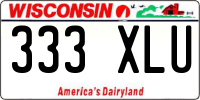 WI license plate 333XLU