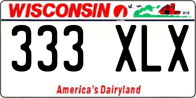 WI license plate 333XLX