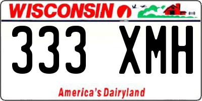 WI license plate 333XMH