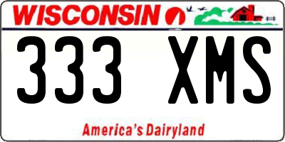 WI license plate 333XMS