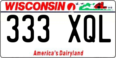 WI license plate 333XQL