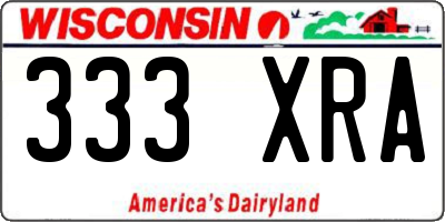 WI license plate 333XRA