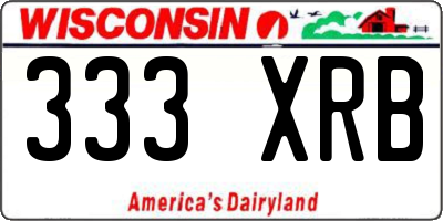 WI license plate 333XRB