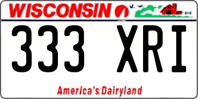WI license plate 333XRI
