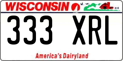 WI license plate 333XRL