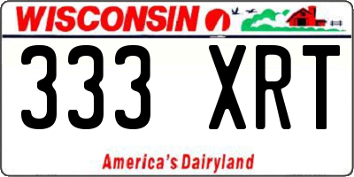 WI license plate 333XRT