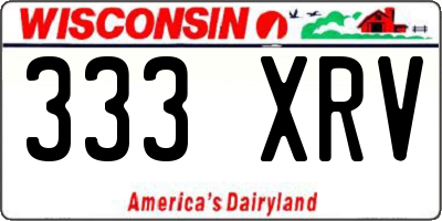 WI license plate 333XRV