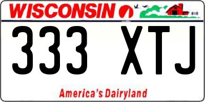 WI license plate 333XTJ