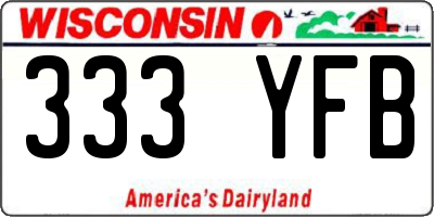 WI license plate 333YFB