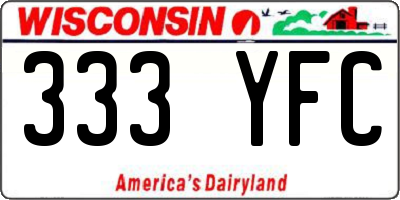 WI license plate 333YFC