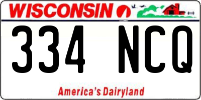 WI license plate 334NCQ