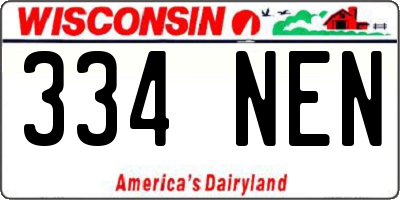 WI license plate 334NEN