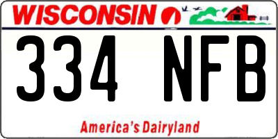 WI license plate 334NFB