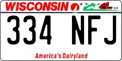 WI license plate 334NFJ