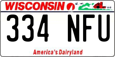 WI license plate 334NFU