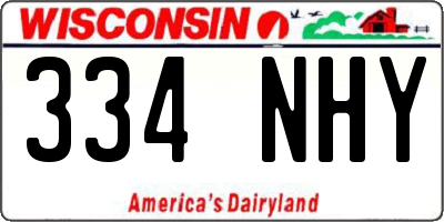 WI license plate 334NHY
