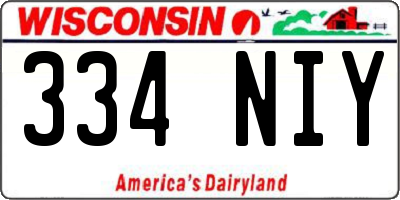 WI license plate 334NIY