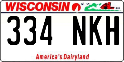 WI license plate 334NKH