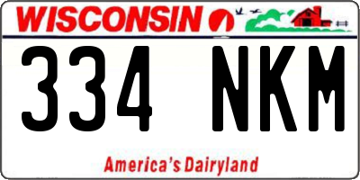 WI license plate 334NKM