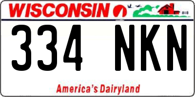 WI license plate 334NKN