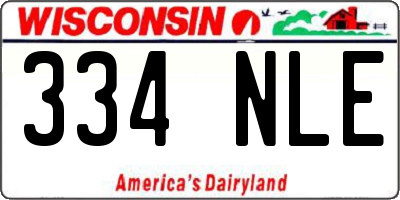WI license plate 334NLE