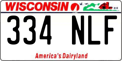 WI license plate 334NLF