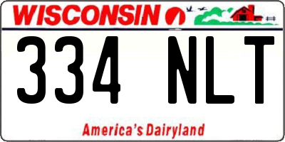 WI license plate 334NLT
