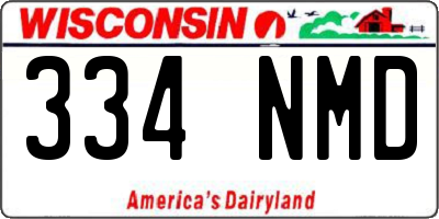 WI license plate 334NMD