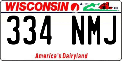 WI license plate 334NMJ