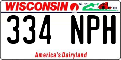 WI license plate 334NPH