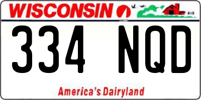 WI license plate 334NQD