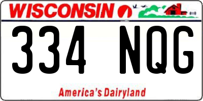 WI license plate 334NQG