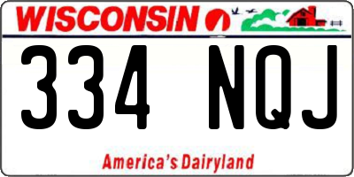 WI license plate 334NQJ
